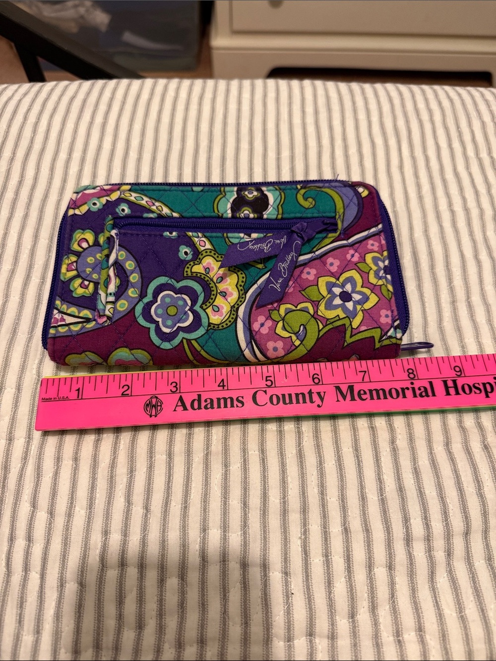 Vera Bradley Purple Multicolor Floral Zip Wallet